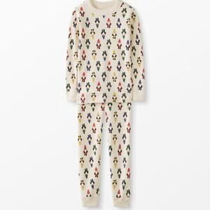 Hanna Andersson Gnome Print Long John Pajama Set Size 10Y